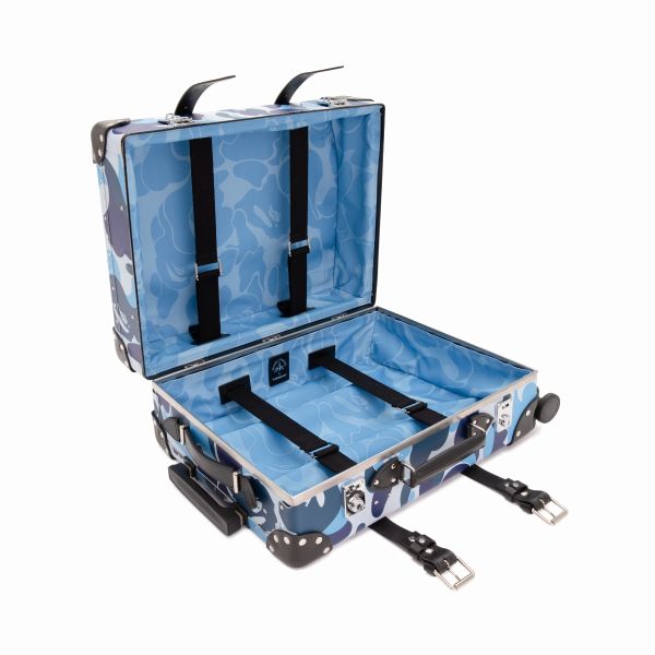 Blue - Chrome - 4X Wheel Carry-On Case