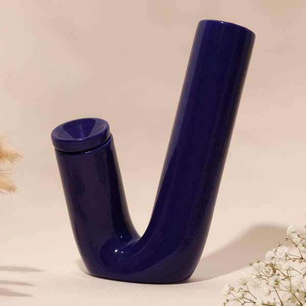VS001 Blue Ceramic Bong
