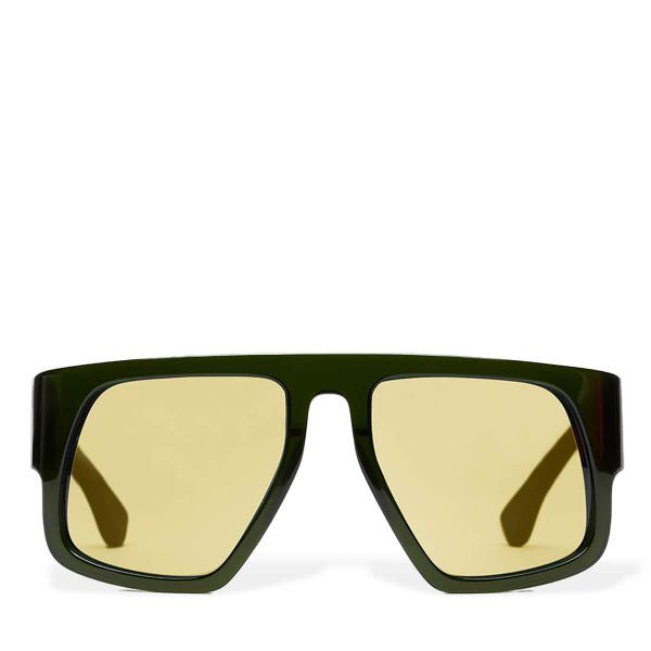 Luna with Cardamom Acetate frame and Warm Olive lens