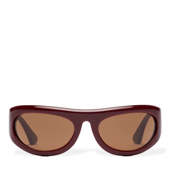 Safaa with Burgundy Acetate frame and Tobacco lens