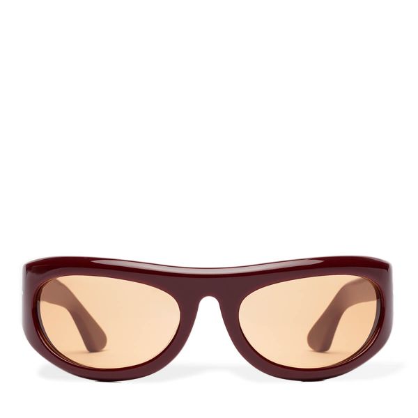 Safaa with Burgundy Acetate frame and Amber lens