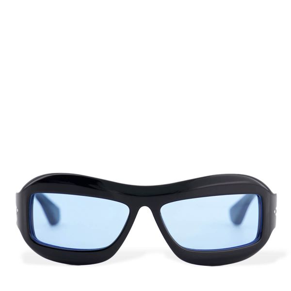 Zarin with Black Acetate frame and Rif Blue lens