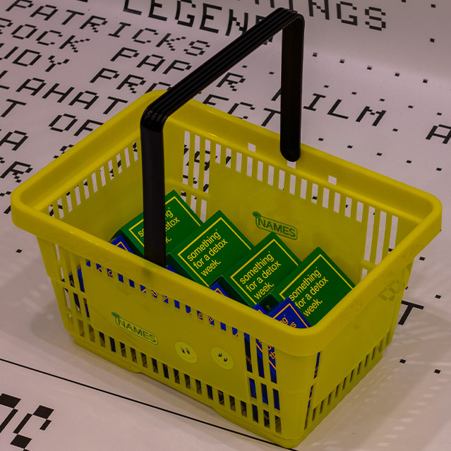 NAMES 24/7: Biocol Labs product in yellow plastic basket