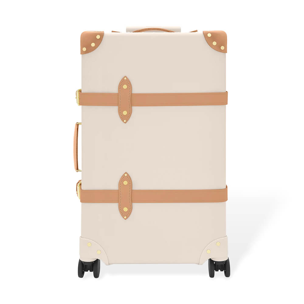 Globe-trotter's Medium check in 4 wheel case in safari ivory and natural