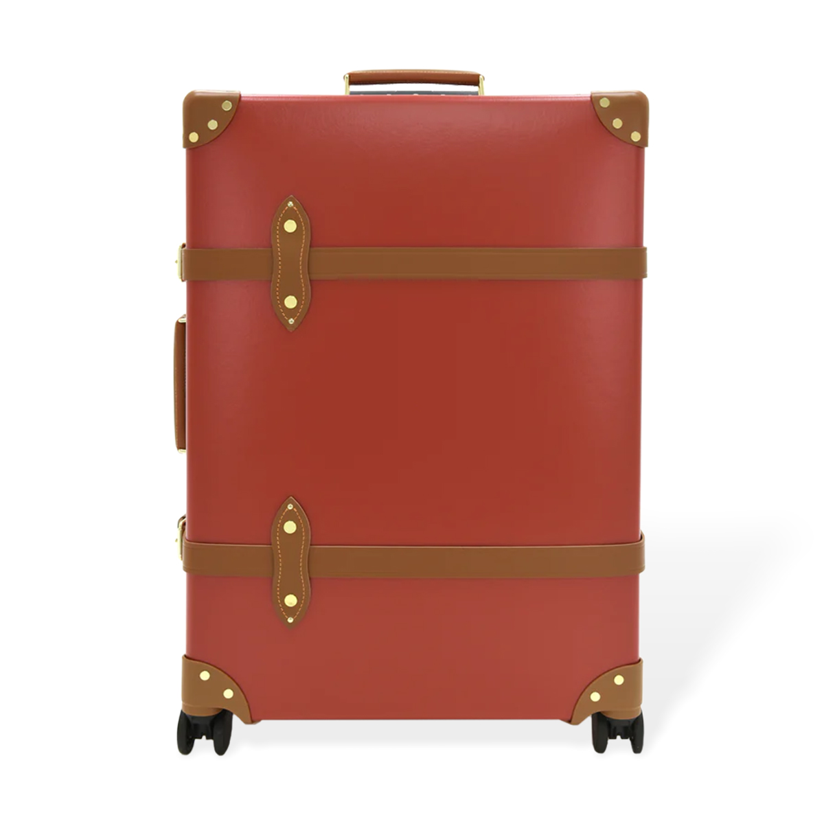 Globe Trotter – CENTENARY LARGE CHECK-IN 4 WHEELS RED & CARAMEL